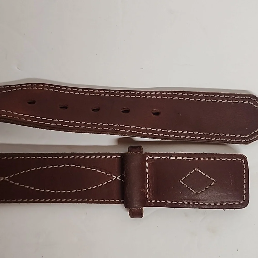 American Made AMISHMADEBELTS Brown Leather Size 40 Men's Belt